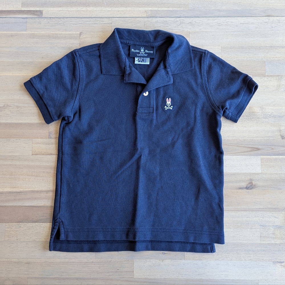 Psycho Bunny Kid's Classic‎ Pique Polo Shirt (XS 5/6)